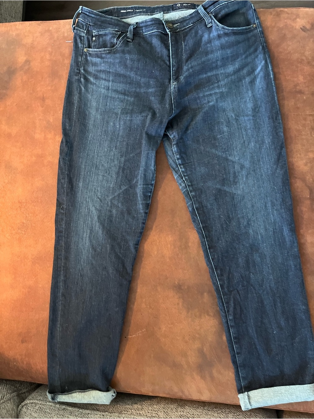 Ag Adriano Goldschmied Women's Dark Blue Boyfriend Jeans
